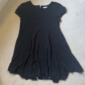 Silence + Noise Black Swing Hem Mini Dress